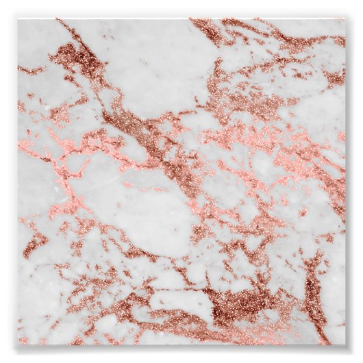 Moderner Rose Gold Glitzer Fotodruck (Vorne)