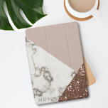 Moderner Rose Gold Glitzer iPad Mini Hülle<br><div class="desc">Fügen Sie einfach Ihre Initialen hinzu. Bitte beachten Sie,  dass dies ein Druckeffekt ist - bei der Herstellung wurden keine rosa Tiere,  Glitzer oder marmorierte Kreaturen verletzt.</div>