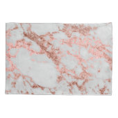 Moderner Rose Gold Glitzer Kissenbezug (Rückseite)