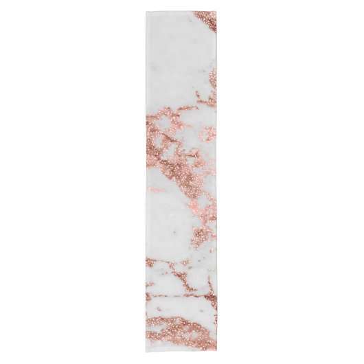 Moderner Rose Gold Glitzer Kurzer Tischläufer (Vorderseite)