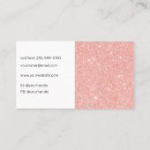 Moderner Rose Gold Glitzer Makeup Artist Friseur S Visitenkarte (Rückseite)