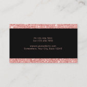 Moderner Rose Gold Glitzer Monogram Beauty Salon Visitenkarte (Rückseite)