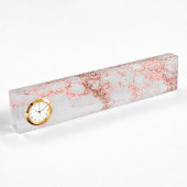 Moderner Rose Gold Glitzer Namensplakette