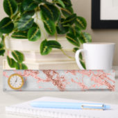 Moderner Rose Gold Glitzer Namensplakette
