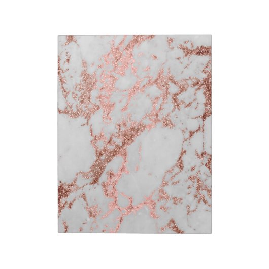 Moderner Rose Gold Glitzer Notizblock (Rotiert)