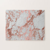 Moderner Rose Gold Glitzer Puzzle (Horizontal)