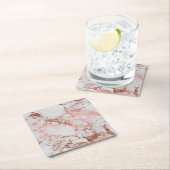 Moderner Rose Gold Glitzer Rechteckiger Pappuntersetzer (Vor Ort)