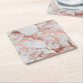 Moderner Rose Gold Glitzer Rechteckiger Pappuntersetzer (angewinkelt)