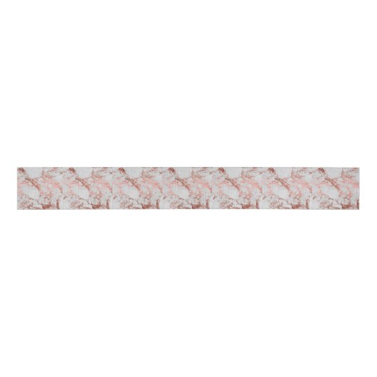 Moderner Rose Gold Glitzer Ripsband (Vorderseite)