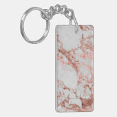 Moderner Rose Gold Glitzer Schlüsselanhänger (Vorderseite links)