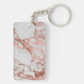 Moderner Rose Gold Glitzer Schlüsselanhänger (Rückseite)