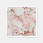 Moderner Rose Gold Glitzer Serviette (Vorderseite)