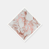 Moderner Rose Gold Glitzer Serviette (Ecke)