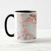 Moderner Rose Gold Glitzer Tasse (Links)