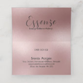 Moderner Rose-Gold-Hintergrund Treuekarte (Innenseite Aufgefaltet)