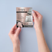 Moderner Rose-Gold-House-Reinigungsservice Haushal Flyer (Gruppe)