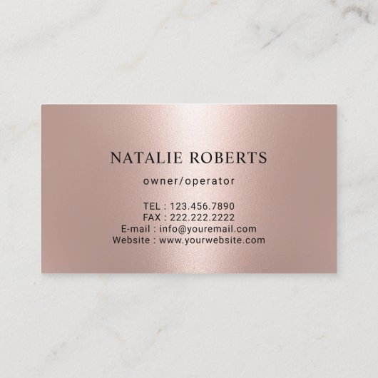 Moderner Rose Gold House Reinigungsservice Visitenkarte (Rückseite)