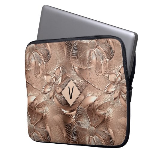 Moderner Rose-Notebook-Sieb Laptopschutzhülle (Vorderseite Links)