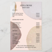 Moderner Rosegold Glitzer Flyer (Hinten)