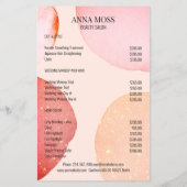 Moderner Rosegold Glitzer Flyer (Hinten)