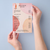 Moderner Rosegold Glitzer Flyer (Handgriff)