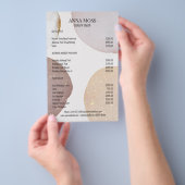 Moderner Rosegold Glitzer Flyer (Handgriff)