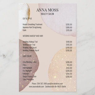 Moderner Rosegold Glitzer Flyer