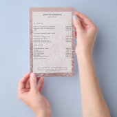 Moderner Rosegold Glitzer Salon Preisliste Flyer (Handgriff)