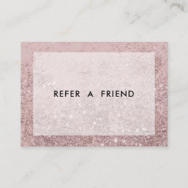 Moderner Rosegold Glitzer Salon Rabattkarte