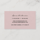 Moderner Rosen-GoldGlitzer-abstraktes Muster Visitenkarte (Rückseite)