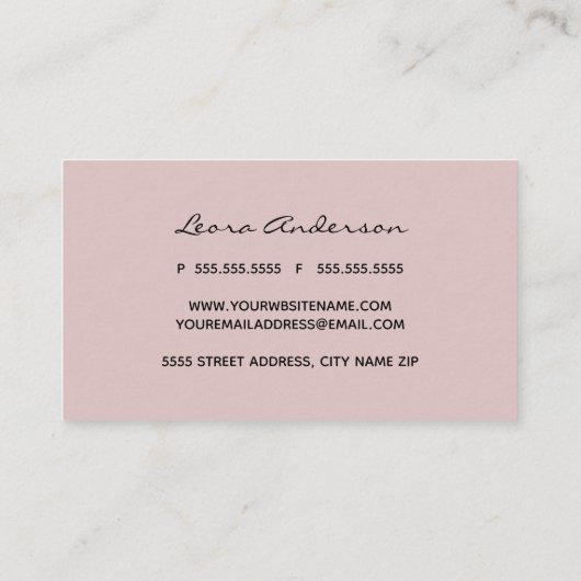 Moderner Rosen-GoldGlitzer-abstraktes Muster Visitenkarte (Rückseite)