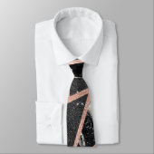 Moderner Rosen-GoldGlitzer-Marmor-geometrisches Krawatte (Gebunden)