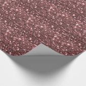 Moderner Rosen-GoldImitat-Glitter-Druck Geschenkpapier (Ecke)