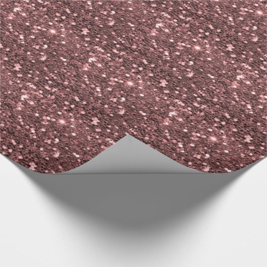 Moderner Rosen-GoldImitat-Glitter-Druck Geschenkpapier (Ecke)
