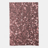 Moderner Rosen-GoldImitat-Glitter-Druck Handtuch (Vertikal)