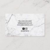 Moderner Rosen-Goldmarmor-geometrischer Visitenkarte (Rückseite)