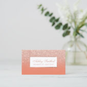 Moderner RosengoldGlitter Lachsombre Make-up Visitenkarte (Stehend Vorderseite)