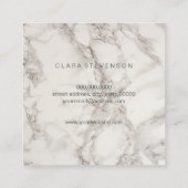 Moderner RosengoldGlitter u. Marmorhochzeitsplaner Quadratische Visitenkarte (Rückseite)