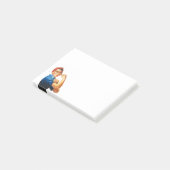 Moderner Rosie der Nieteneinschläger Post-it Klebezettel (angewinkelt)