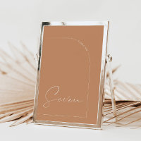 Moderner Rostbogen Tisch Sieben Tischnummer