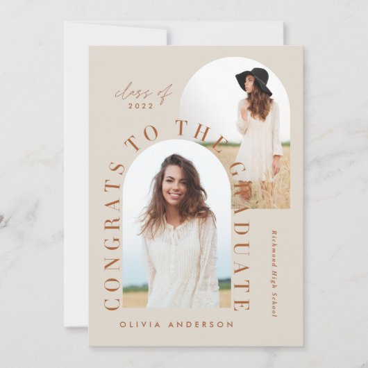 Moderner rostgeometrischer MehrFoto-Bogen-Abschlus (Vorderseite)