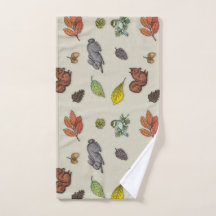 Moderner roter Beeren-Vogel | Handtuch