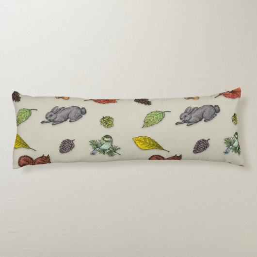 Moderner Roter Beerenvogel Kissen (Rückseite)