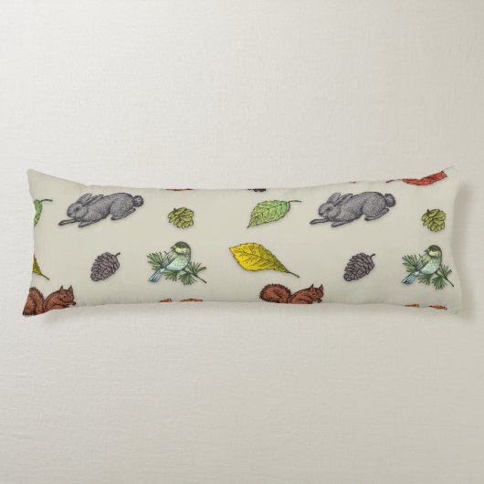 Moderner Roter Beerenvogel Kissen (Vorderseite)