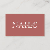 Moderner, roter Braun, QR-Code Visitenkarte (Vorderseite)