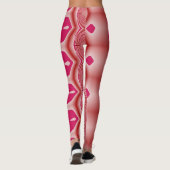 Moderner roter Farbtrendy "Ratti_Creative_Arts" Leggings (Rückseite)