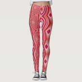 Moderner roter Farbtrendy "Ratti_Creative_Arts" Leggings (Vorderseite)