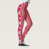 Moderner roter Farbtrendy "Ratti_Creative_Arts" Leggings (Rechts)