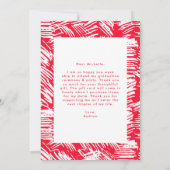 Moderner Roter Foto-Abschluss Dankeskarte (Rückseite)