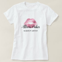 Moderner roter Glitter-Kuss-Lippen-Makeup-Artist